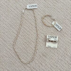 Napier Silver & Gold Jewelry Set NWT